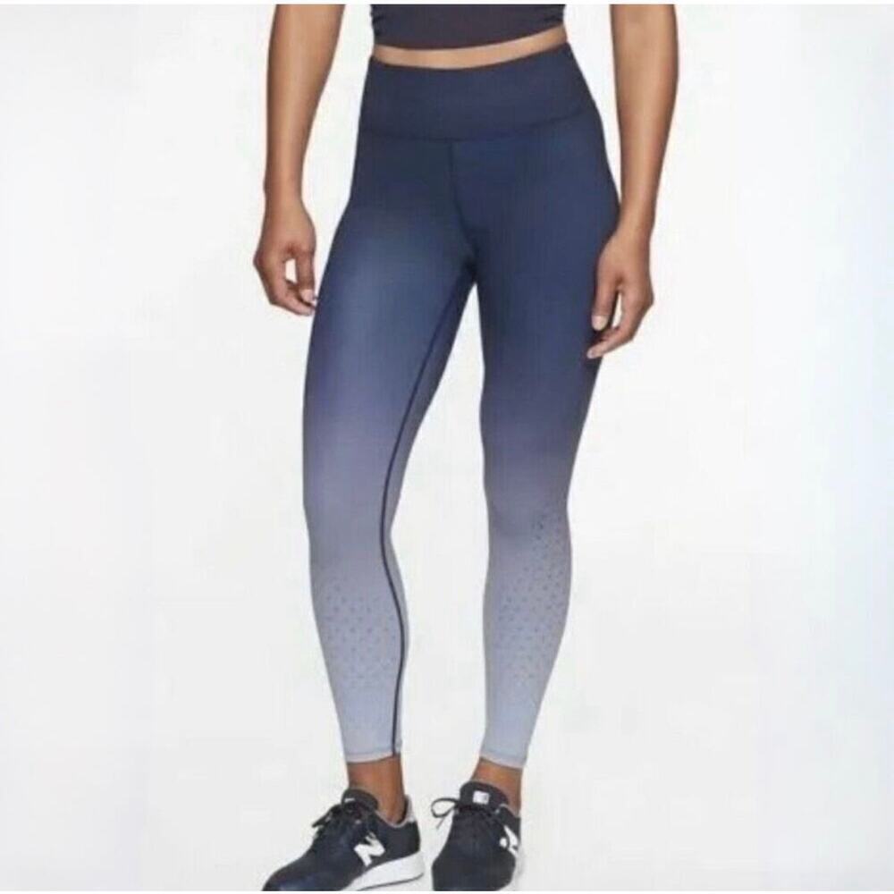 Athleta Contender Aero 7/8 Workout Running Tights Size Small Blue Ombré